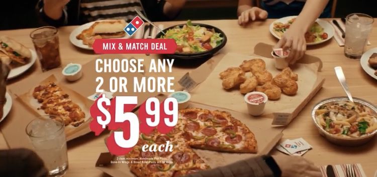 Dominos Mix and Match deal at home.jpg